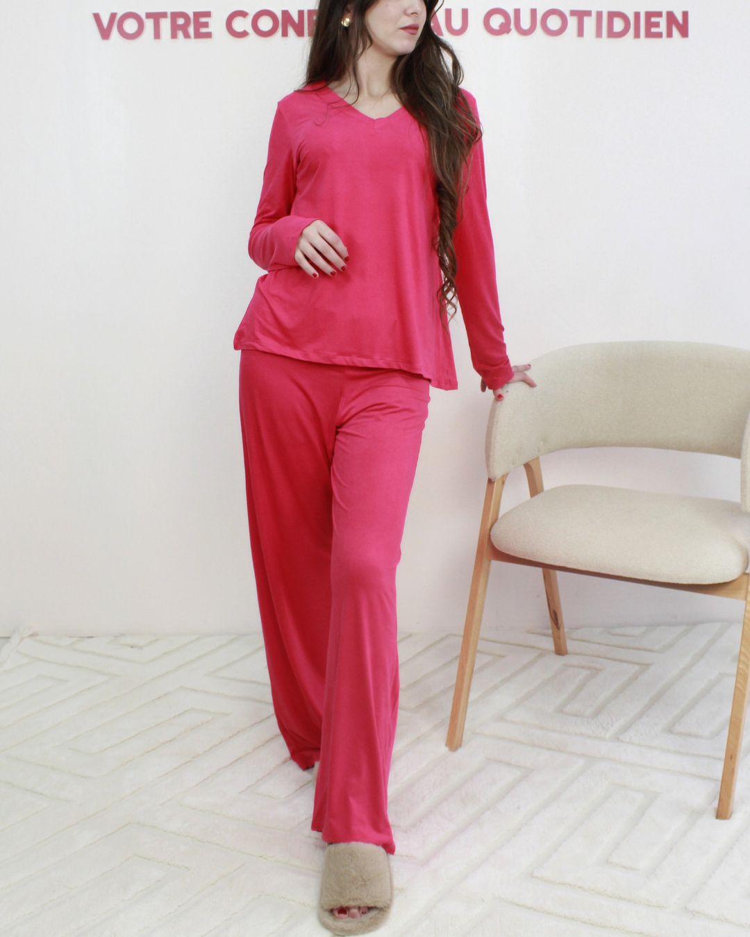 Pyjama détente hiver - Taille: S =36-38 | Couleur: Rose 