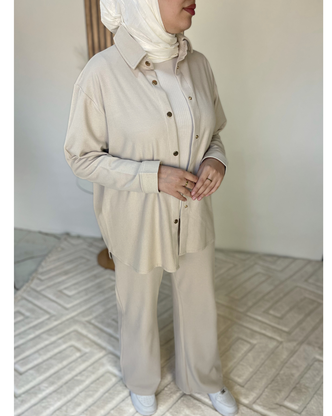 Ensemble Chemise PROMO AID - Taille: Taille 1 = 36-38-40 | Couleur: Beige