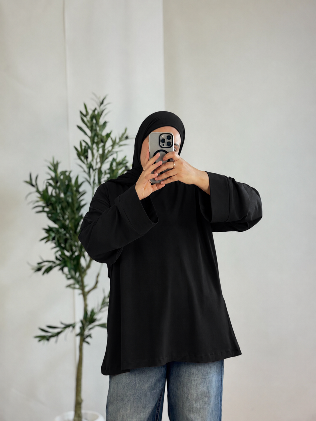 T-Shirt Premium Summer Manches longues - Taille: Taille 1= 36-48/ Longueur 75cm | Couleur: Noir 