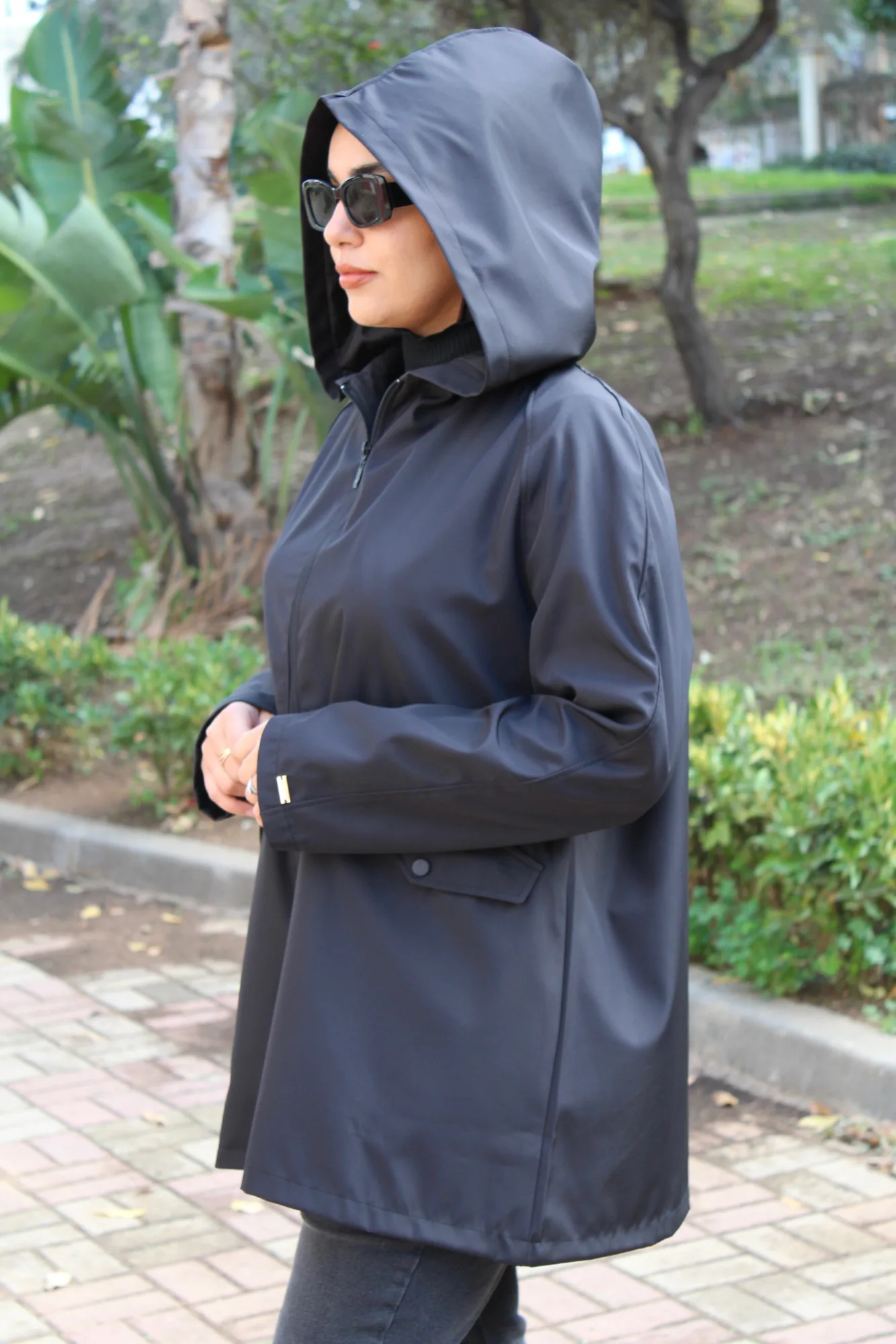 Veste imperméable  - Taille: Taille 2 = 44 - 50 | Couleur: Noir