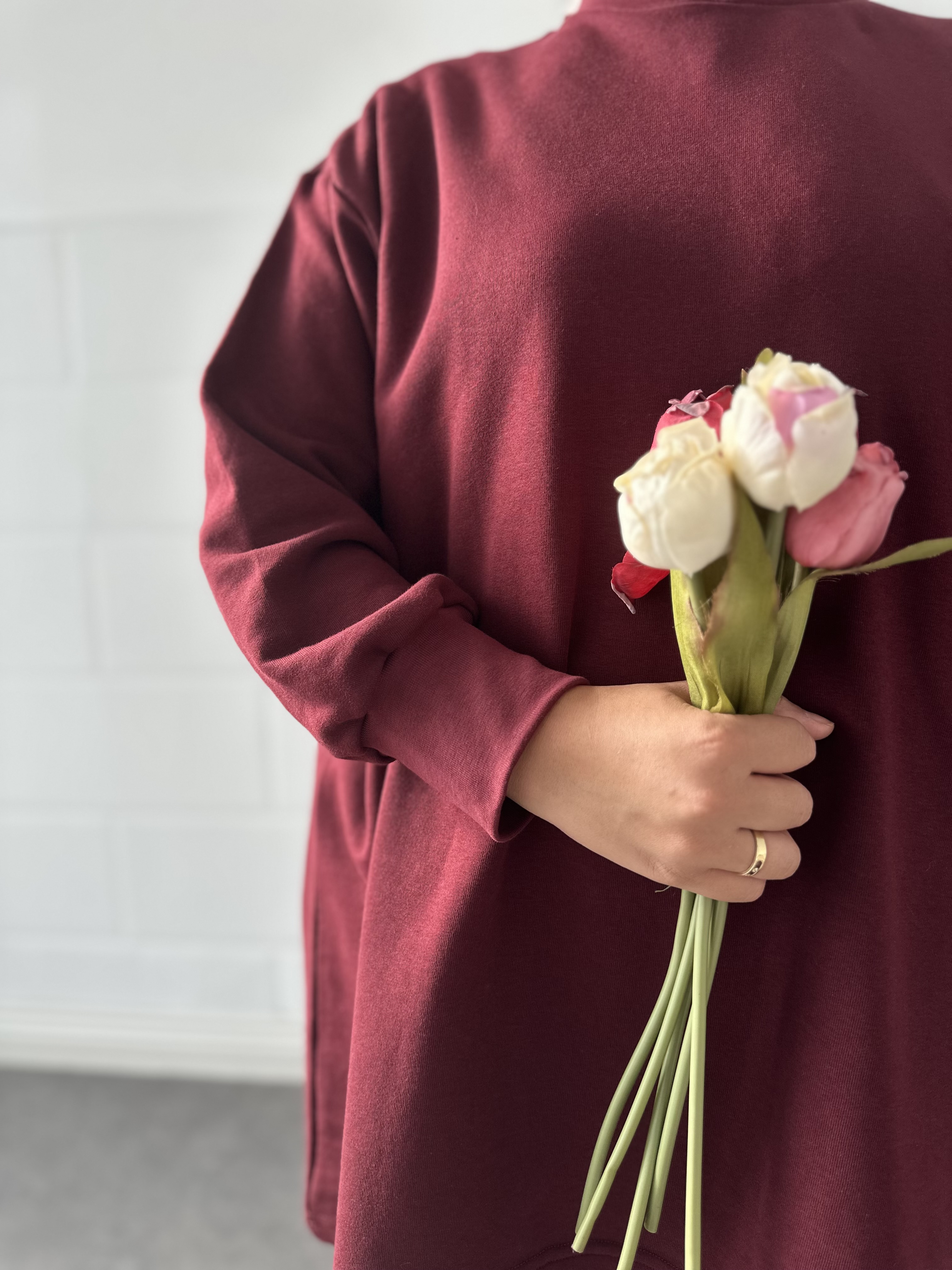 SET MODEST  - Taille: Taille 2 = 42-44 /manches simples  | Couleur: Grenat