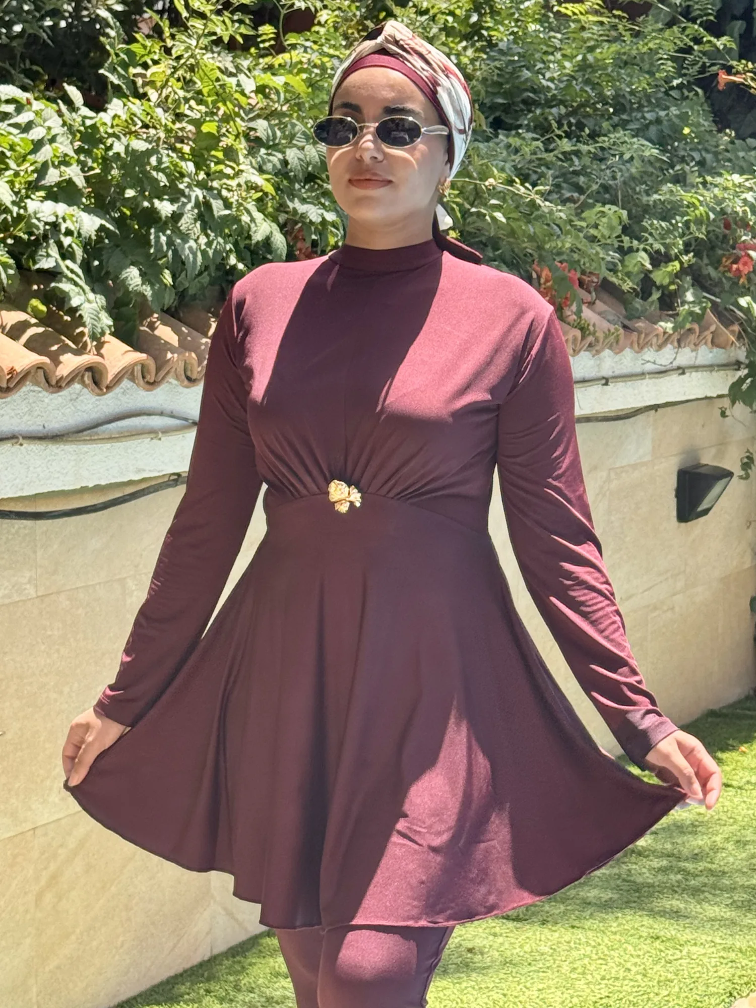 Burkini Rosalie - Taille: Taille 1 = 36-40 | Couleur: Grenat
