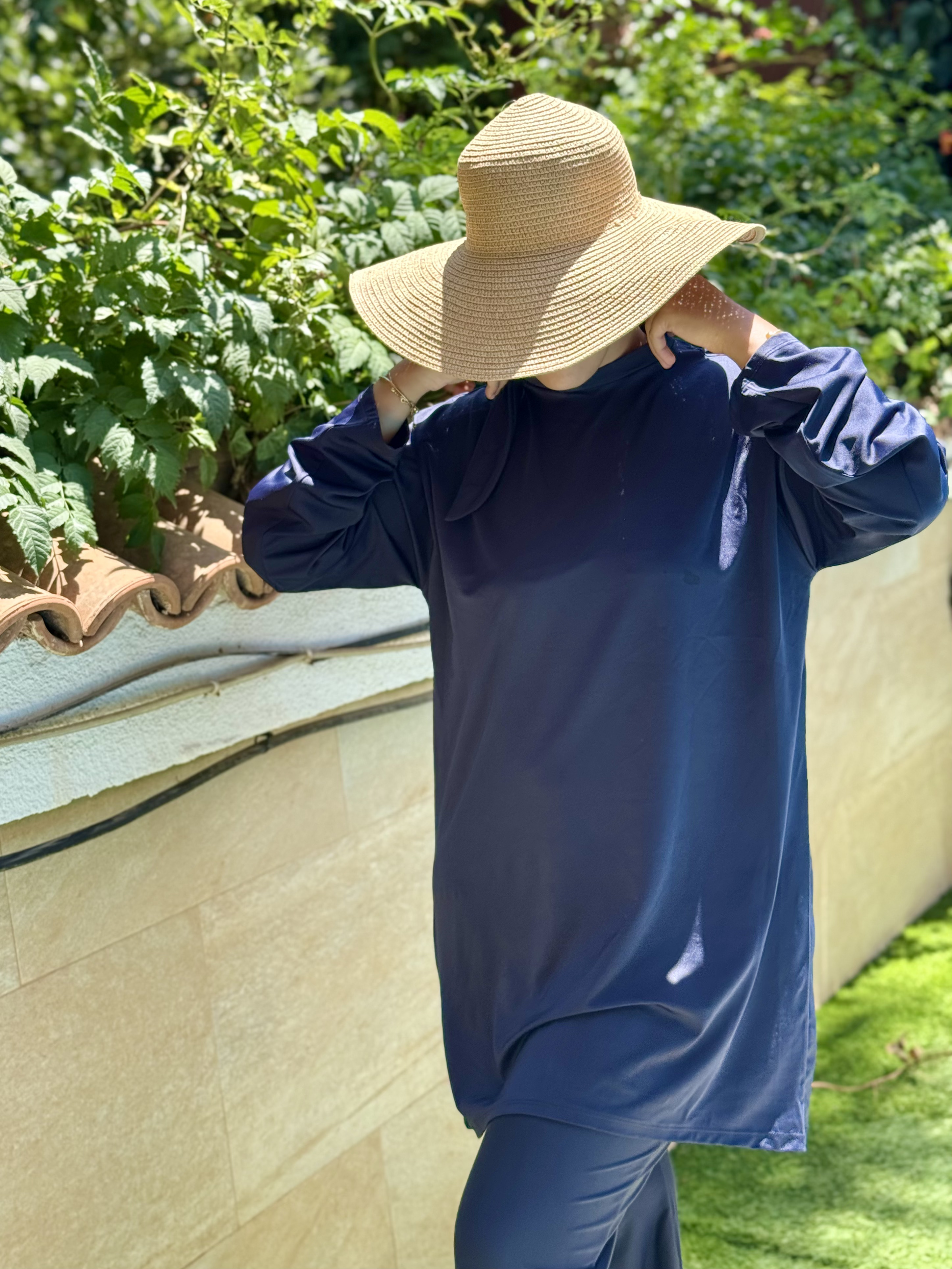 Burkini T-Shirt bleu nuit 