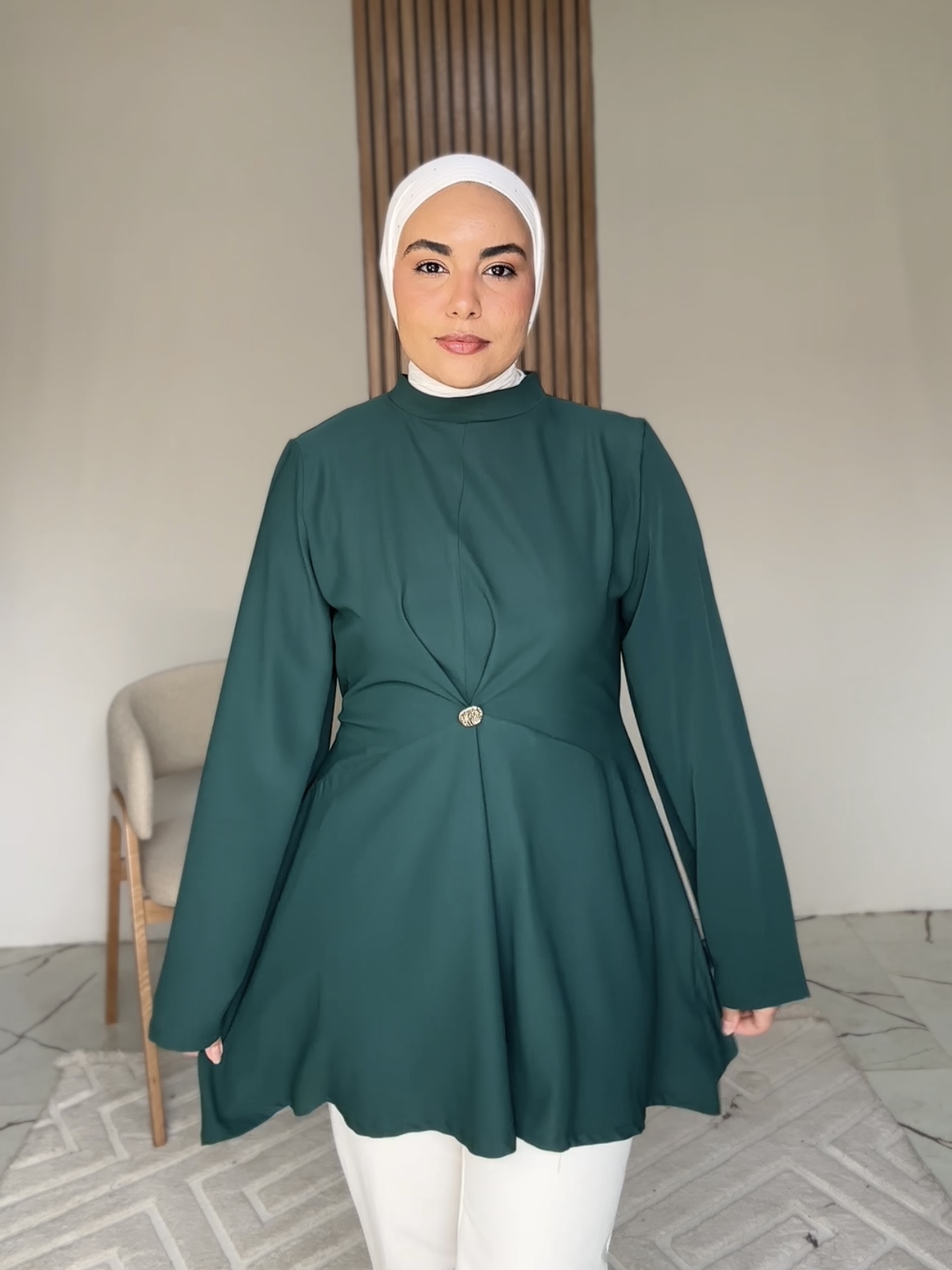 Tunique printemps 2026 - Taille: Taille 2= 42-44-46 | Couleur: Vert
