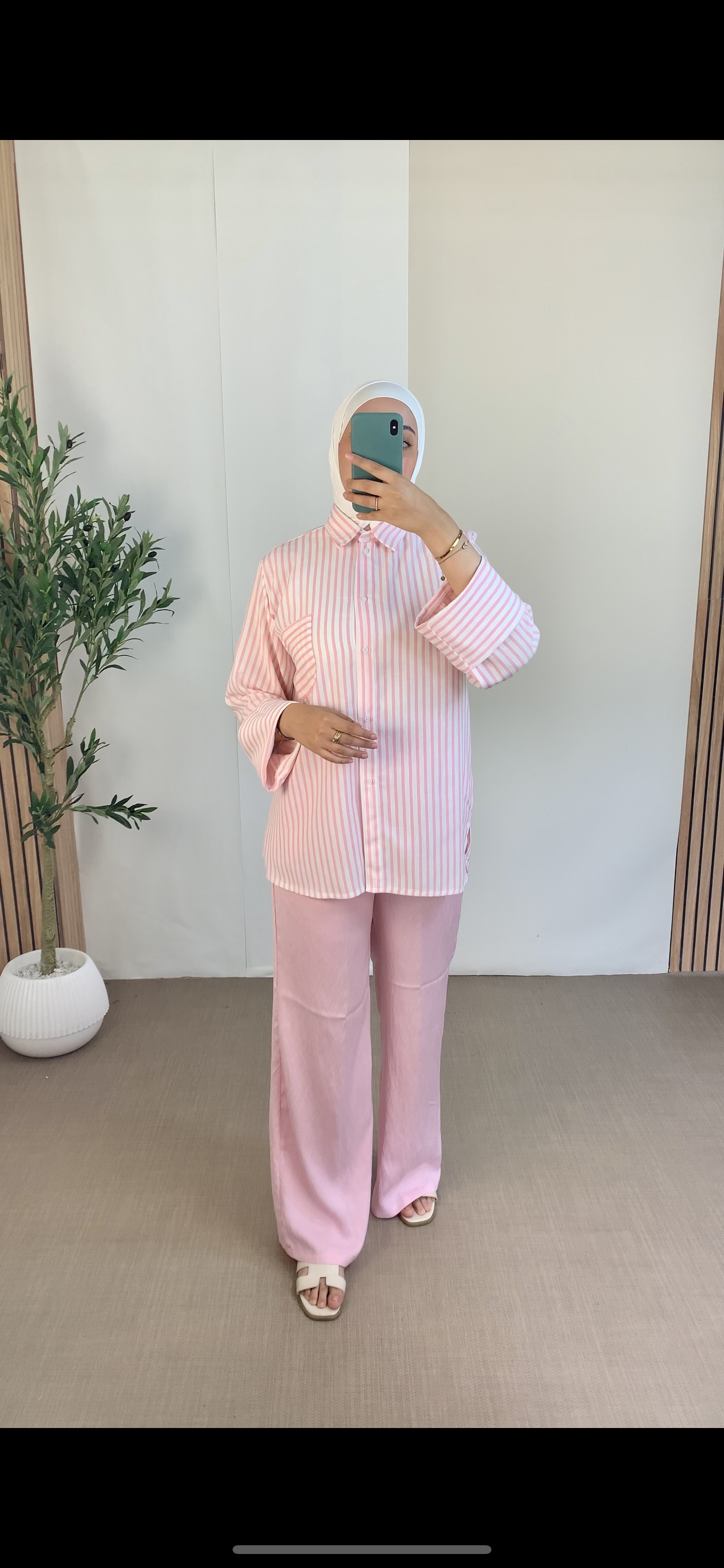 Ensemble à rayures  - Taille: Taille 1= 36-40 | Couleur: Rose