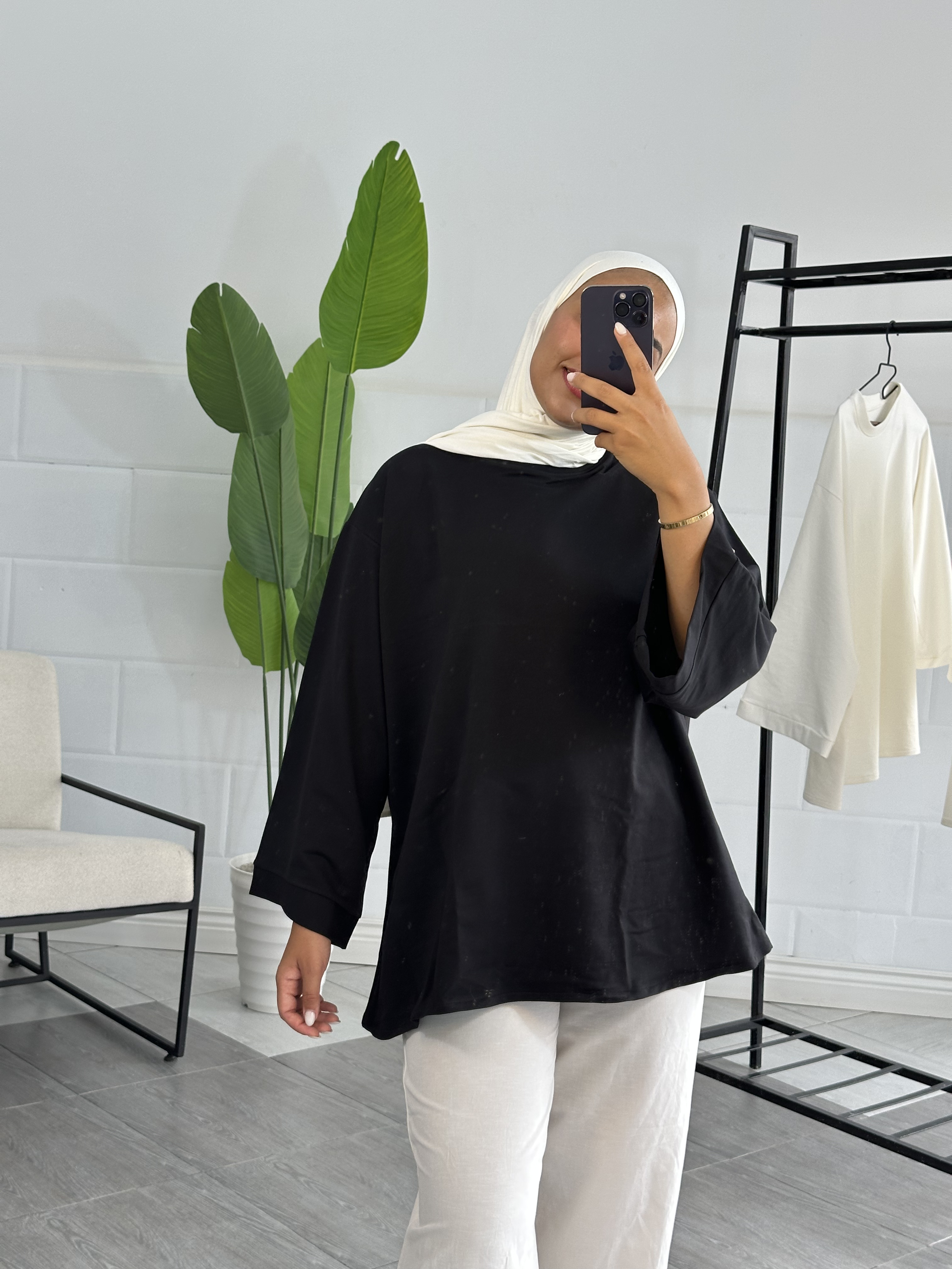 T-Shirt Premium Manches longues - Taille: Taille 2 = Longueur 83cm | Couleur: Noir 