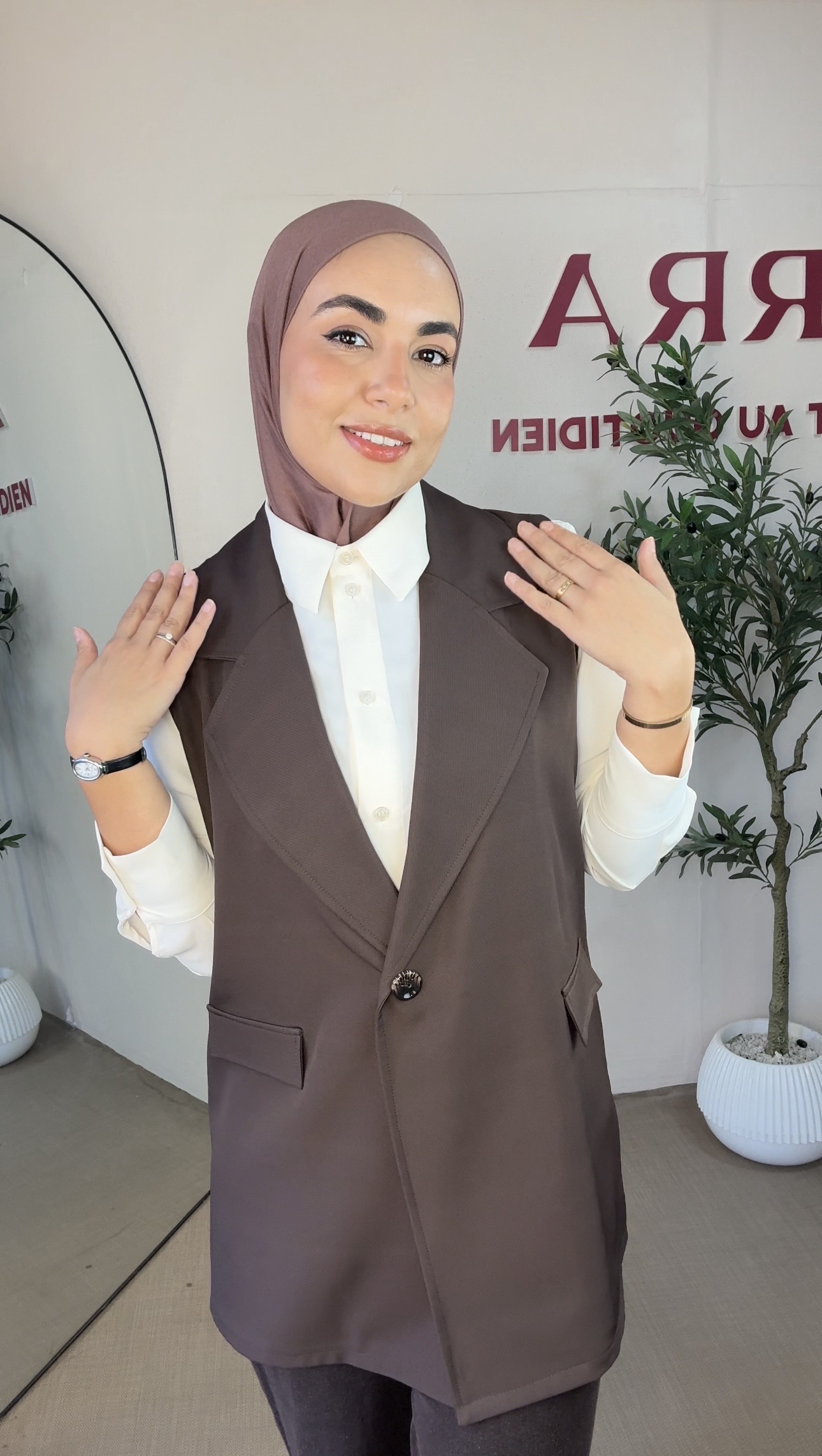 Blazer semi-classique - Taille: Taille 3 : 46-50 | Couleur: Marron 