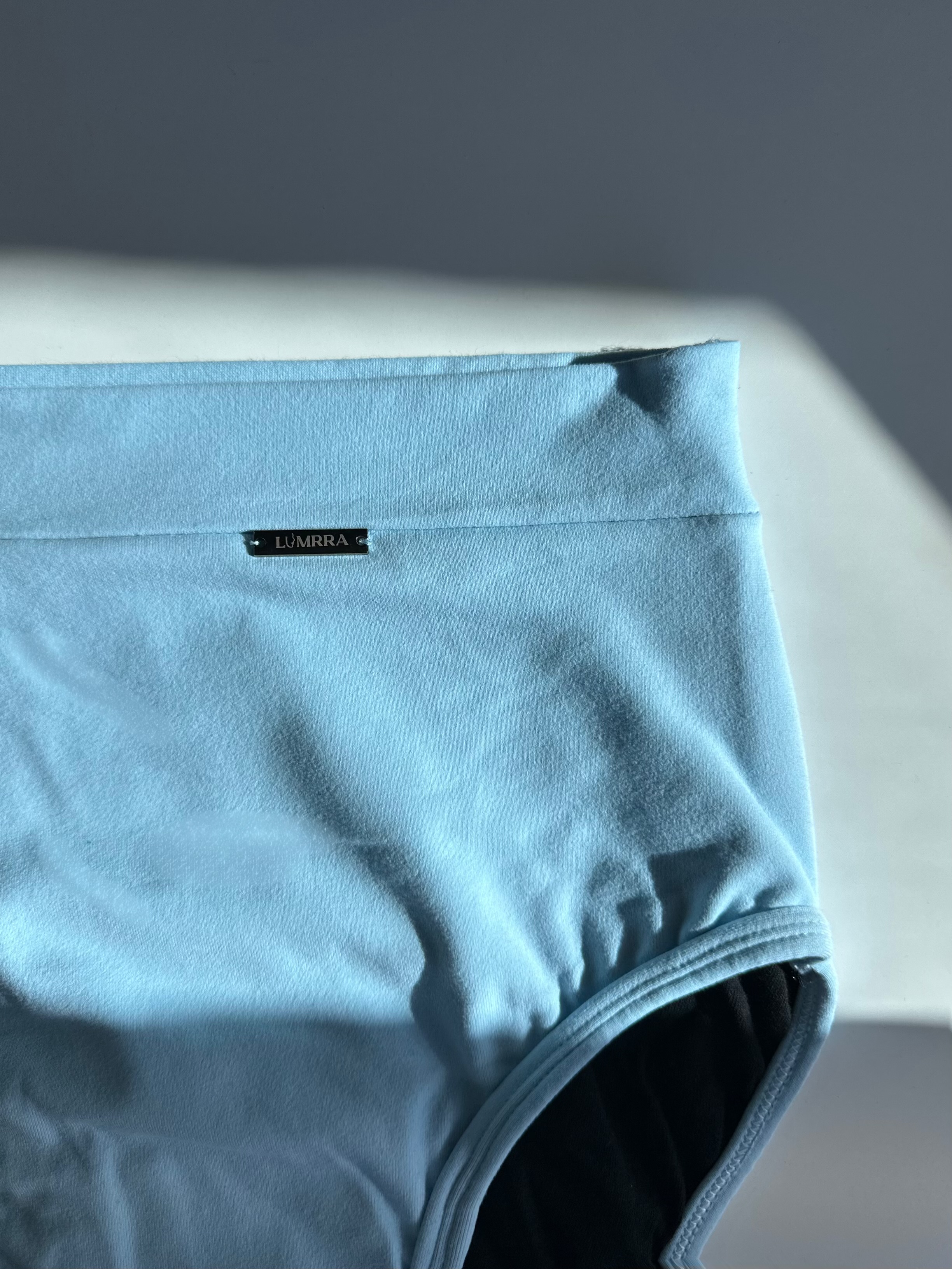 Culotte menstruelle Taille haute Bleu ciel 